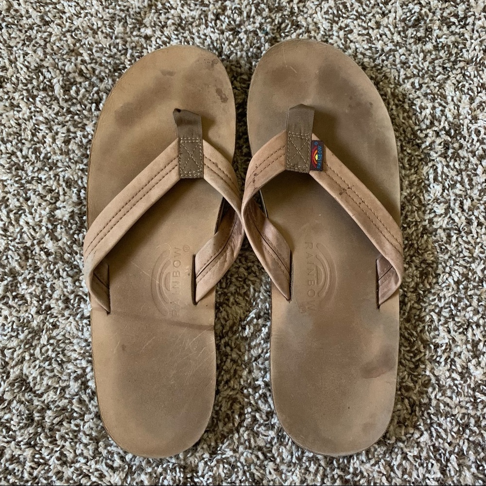 Mens Large Rainbow Flipflops